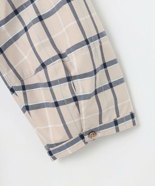 L size ONWARD(大きいサイズ) / エルサイズオンワード ミニ丈・ひざ丈ワンピース | 【洗える】コンパクトチェック シャツカラー ワンピース | 詳細8