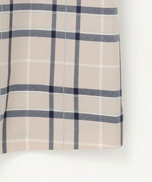 L size ONWARD(大きいサイズ) / エルサイズオンワード ミニ丈・ひざ丈ワンピース | 【洗える】コンパクトチェック シャツカラー ワンピース | 詳細10