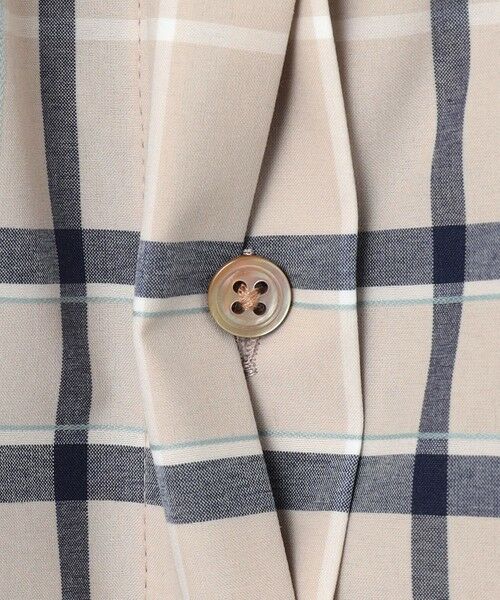 L size ONWARD(大きいサイズ) / エルサイズオンワード ミニ丈・ひざ丈ワンピース | 【洗える】コンパクトチェック シャツカラー ワンピース | 詳細11