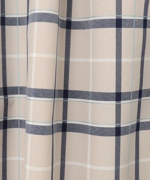 L size ONWARD(大きいサイズ) / エルサイズオンワード ミニ丈・ひざ丈ワンピース | 【洗える】コンパクトチェック シャツカラー ワンピース | 詳細12