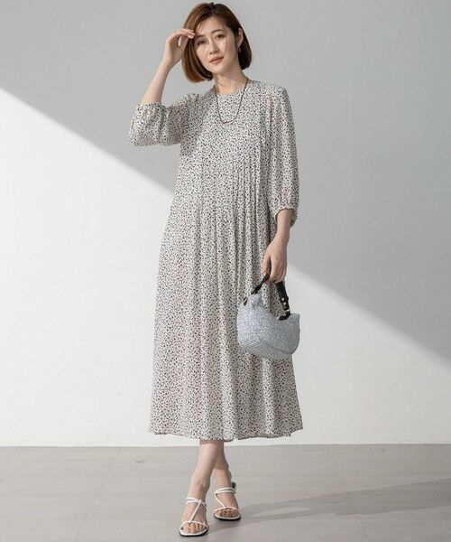 L size ONWARD(大きいサイズ) / エルサイズオンワード ロング・マキシ丈ワンピース | 【接触冷感/吸水速乾/洗える】ペインティングプリント ワンピース | 詳細2