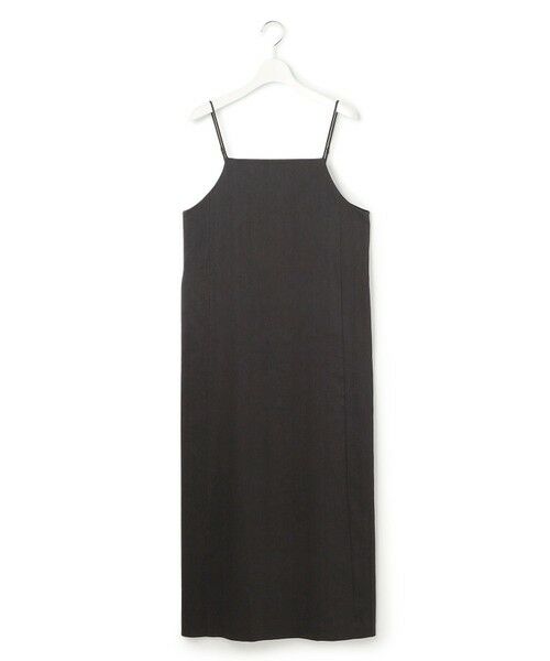 L size ONWARD(大きいサイズ) / エルサイズオンワード ロング・マキシ丈ワンピース | 【洗える】リネンレーヨンストレッチ  Iライン キャミソール ワンピース | 詳細12