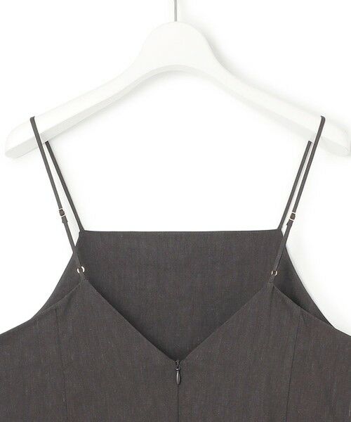 L size ONWARD(大きいサイズ) / エルサイズオンワード ロング・マキシ丈ワンピース | 【洗える】リネンレーヨンストレッチ  Iライン キャミソール ワンピース | 詳細18