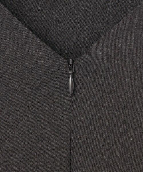 L size ONWARD(大きいサイズ) / エルサイズオンワード ロング・マキシ丈ワンピース | 【洗える】リネンレーヨンストレッチ  Iライン キャミソール ワンピース | 詳細20