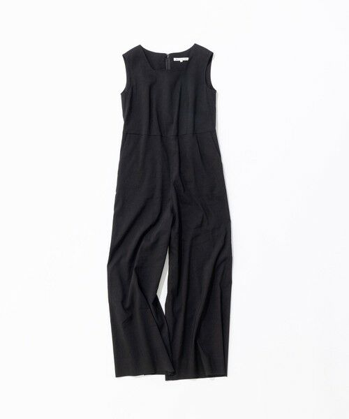 L size ONWARD(大きいサイズ) / エルサイズオンワード サロペット・オールインワン | 【洗える】リネンレーヨンストレッチ スクエアネック オールインワン | 詳細6