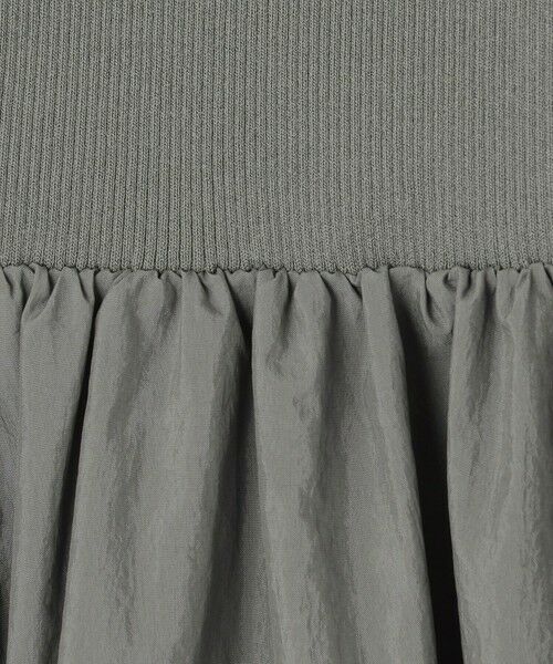 L size ONWARD(大きいサイズ) / エルサイズオンワード ロング・マキシ丈ワンピース | 【洗える】ブライトナイロンワッシャー ニットコンビワンピース | 詳細14