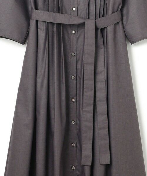 L size ONWARD(大きいサイズ) / エルサイズオンワード ロング・マキシ丈ワンピース | 【洗える】ラスターローン フロントタック ワンピース | 詳細11