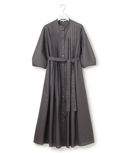 L size ONWARD(大きいサイズ) / エルサイズオンワード ロング・マキシ丈ワンピース | 【洗える】ラスターローン フロントタック ワンピース | 詳細4