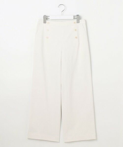 L size ONWARD(大きいサイズ) / エルサイズオンワード その他パンツ | 【洗える・接触冷感・UVケア・吸水速乾・防透け】麻シェルドライ ワイドストレート マリン パンツ | 詳細25