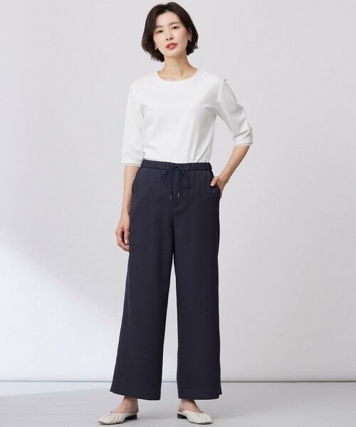 L size ONWARD(大きいサイズ) / エルサイズオンワード その他パンツ | 【洗える】エアロツイルストライプ イージーパンツ | 詳細19