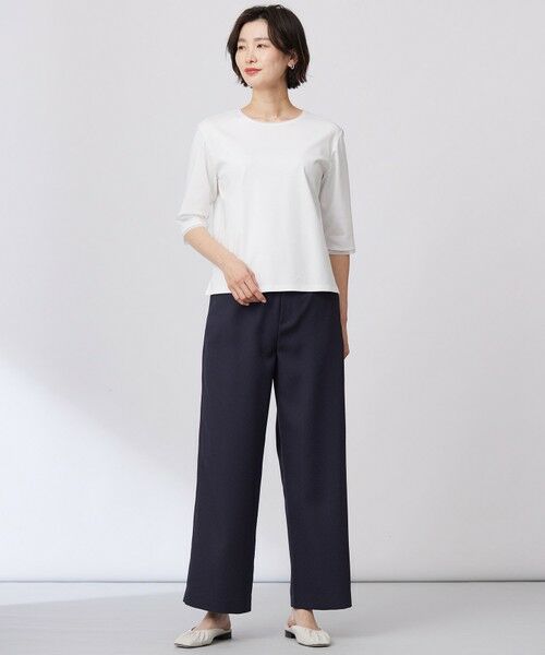 L size ONWARD(大きいサイズ) / エルサイズオンワード その他パンツ | 【洗える】エアロツイルストライプ イージーパンツ | 詳細20