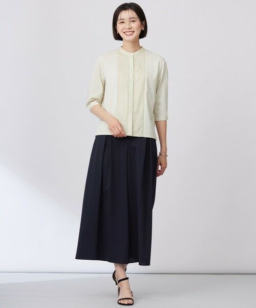 L size ONWARD(大きいサイズ) / エルサイズオンワード その他パンツ | 【WEB限定カラーあり・洗える】トリコットジャージー フレアーパンツ | 詳細2