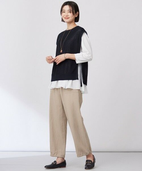 L size ONWARD(大きいサイズ) / エルサイズオンワード その他パンツ | 【洗える】フィブリルツイル ベイカーパンツ | 詳細4