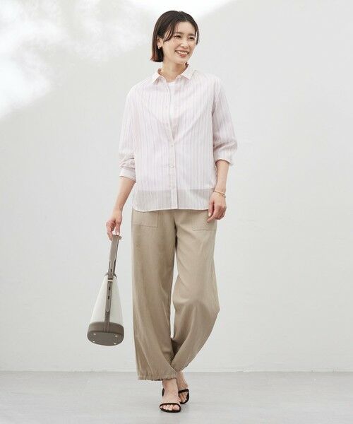 L size ONWARD(大きいサイズ) / エルサイズオンワード その他パンツ | 【洗える】フィブリルツイル ベイカーパンツ | 詳細6