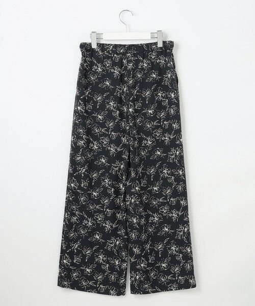 L size ONWARD(大きいサイズ) / エルサイズオンワード その他パンツ | 【洗える】ラインフラワープリント ワイドパンツ | 詳細14
