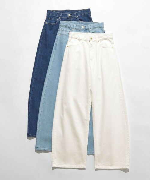 L size ONWARD(大きいサイズ) / エルサイズオンワード デニムパンツ | 【美Denimシリーズ】セミカーブワイド デニム | 詳細7