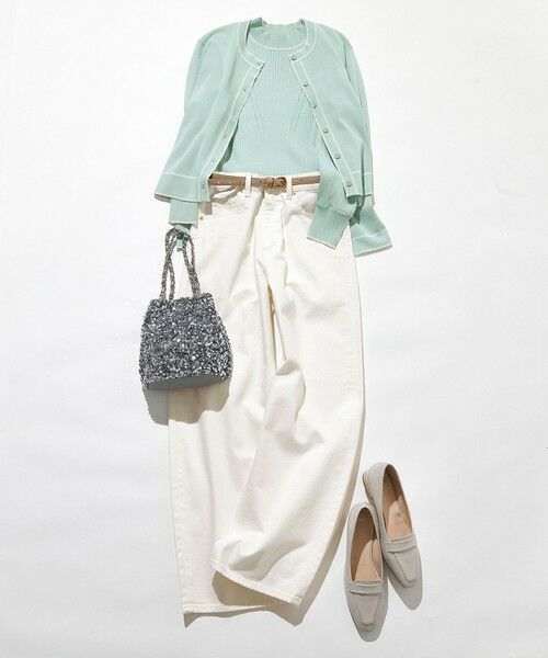 L size ONWARD(大きいサイズ) / エルサイズオンワード デニムパンツ | 【美Denimシリーズ】セミカーブワイド デニム | 詳細8