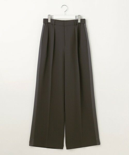 L size ONWARD(大きいサイズ) / エルサイズオンワード その他パンツ | 【SHIHOさんコラボ・洗える】バックサテンジョーゼットワイド パンツ | 詳細3