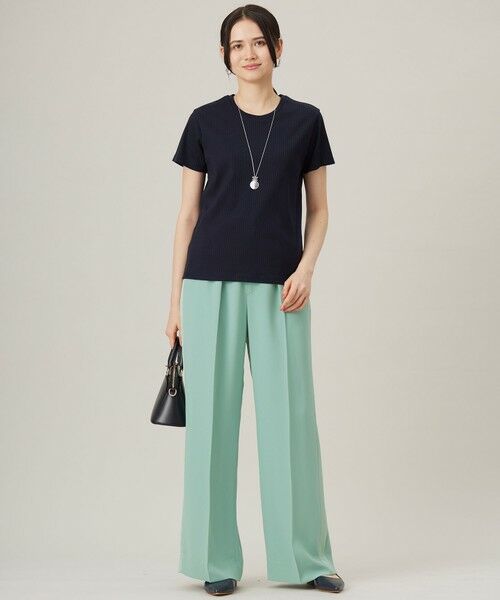 L size ONWARD(大きいサイズ) / エルサイズオンワード その他パンツ | 【SHIHOさんコラボ・洗える】バックサテンジョーゼットワイド パンツ | 詳細11