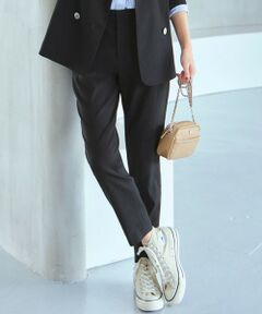 L size ONWARD(大きいサイズ) / エルサイズオンワード その他パンツ | 【洗える】リネンレーヨンストレッチ テーパード パンツ