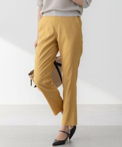 L size ONWARD(大きいサイズ) / エルサイズオンワード その他パンツ | 【洗える】リネンレーヨンストレッチ テーパード パンツ