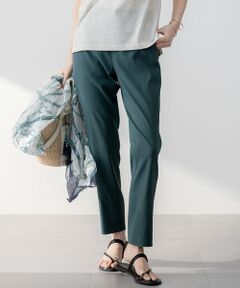 L size ONWARD(大きいサイズ) / エルサイズオンワード その他パンツ | 【洗える】リネンレーヨンストレッチ テーパード パンツ