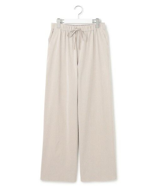 L size ONWARD(大きいサイズ) / エルサイズオンワード その他パンツ | 【洗える】リネンレーヨンストレッチ ドロスト ワイド パンツ | 詳細24