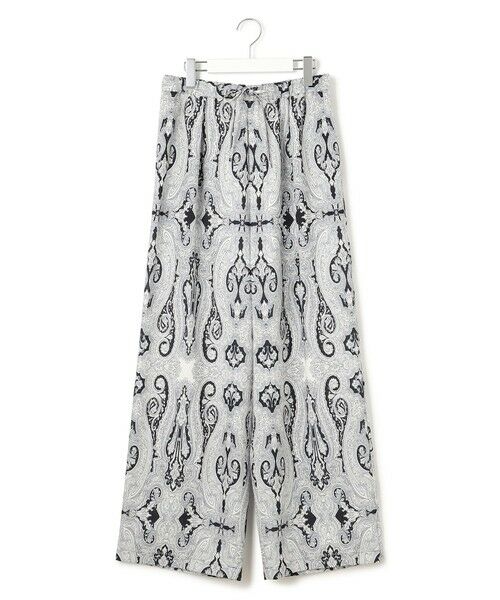 L size ONWARD(大きいサイズ) / エルサイズオンワード その他パンツ | 【洗える】Rattiドローイングペイズリープリント ワイド パンツ | 詳細6