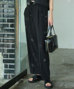 L size ONWARD(大きいサイズ) / エルサイズオンワード その他パンツ | 【接触冷感/UVカット/吸水速乾】ストレッチジョーゼット ワイド パンツ