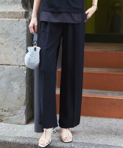 L size ONWARD(大きいサイズ) / エルサイズオンワード その他パンツ | 【接触冷感/UVカット/吸水速乾】ストレッチジョーゼット ワイド パンツ