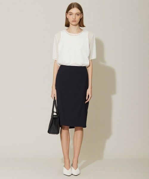 L size ONWARD(大きいサイズ) / エルサイズオンワード ミニ・ひざ丈スカート | 【接触冷感・防シワ・速乾・洗える】レーヨンライクトロ タイトスカート | 詳細6