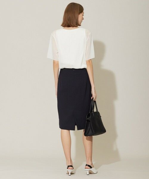 L size ONWARD(大きいサイズ) / エルサイズオンワード ミニ・ひざ丈スカート | 【接触冷感・防シワ・速乾・洗える】レーヨンライクトロ タイトスカート | 詳細7