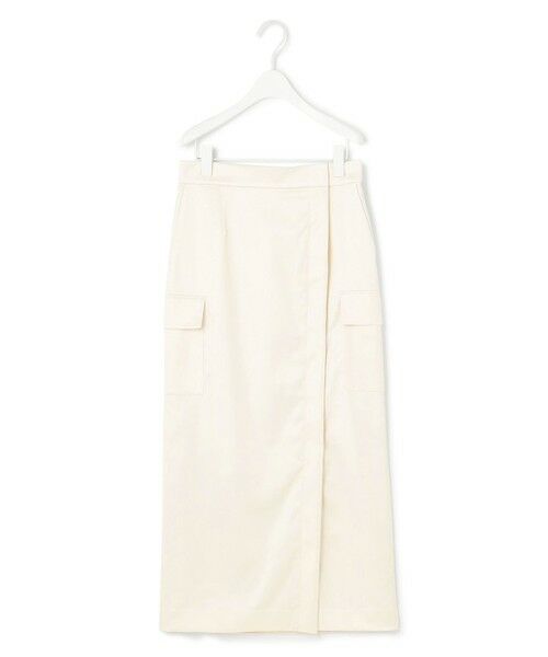 L size ONWARD(大きいサイズ) / エルサイズオンワード ミニ・ひざ丈スカート | 【洗える】 ハイマルチストレッチサテン スカート | 詳細4