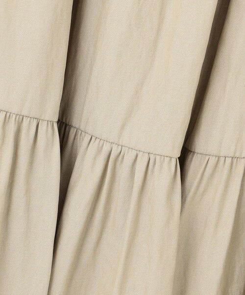L size ONWARD(大きいサイズ) / エルサイズオンワード ミニ・ひざ丈スカート | 【洗える】シャンブレーツイル ティアード スカート | 詳細12