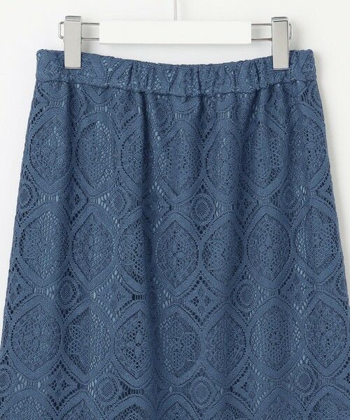 L size ONWARD(大きいサイズ) / エルサイズオンワード ミニ・ひざ丈スカート | 【洗える】ジャカードレース ナロースカート | 詳細5