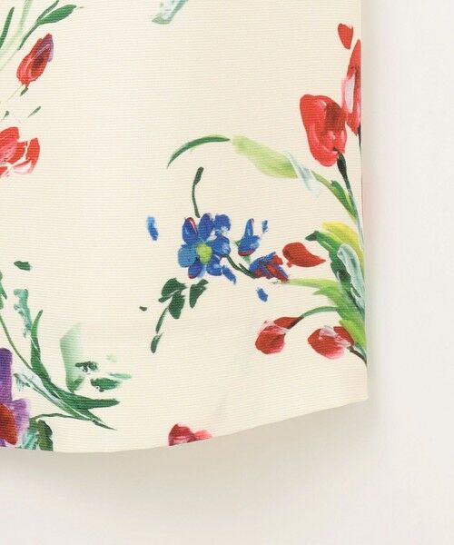 L size ONWARD(大きいサイズ) / エルサイズオンワード ミニ・ひざ丈スカート | 【洗える】ペイントタッチフラワープリント スカート | 詳細5