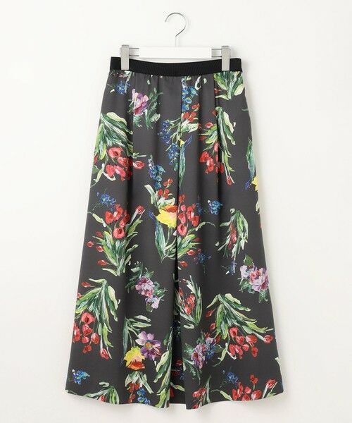 L size ONWARD(大きいサイズ) / エルサイズオンワード ミニ・ひざ丈スカート | 【洗える】ペイントタッチフラワープリント スカート | 詳細15