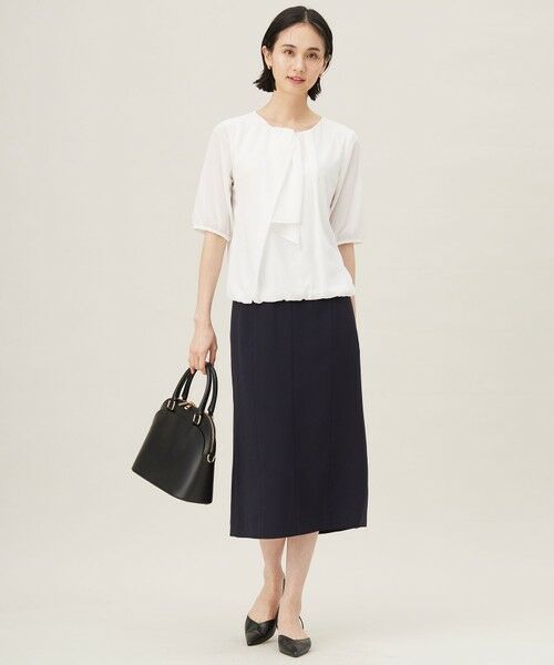 L size ONWARD(大きいサイズ) / エルサイズオンワード ミニ・ひざ丈スカート | 【セットアップ対応・接触冷感・UVケア・洗える】ライトストレッチ スカート | 詳細1