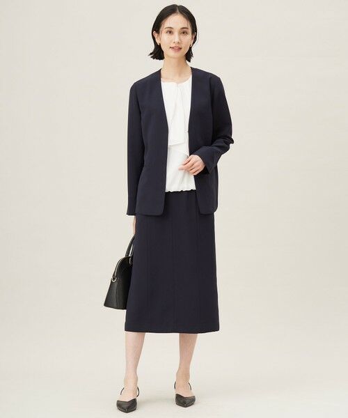 L size ONWARD(大きいサイズ) / エルサイズオンワード ミニ・ひざ丈スカート | 【セットアップ対応・接触冷感・UVケア・洗える】ライトストレッチ スカート | 詳細2