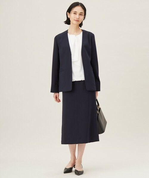 L size ONWARD(大きいサイズ) / エルサイズオンワード ミニ・ひざ丈スカート | 【セットアップ対応・接触冷感・UVケア・洗える】ライトストレッチ スカート | 詳細3