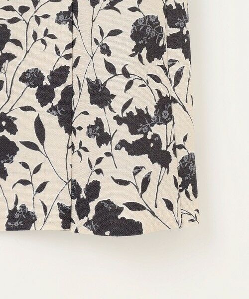 L size ONWARD(大きいサイズ) / エルサイズオンワード ミニ・ひざ丈スカート | 【洗える】リネンライクフラワープリント スカート | 詳細5