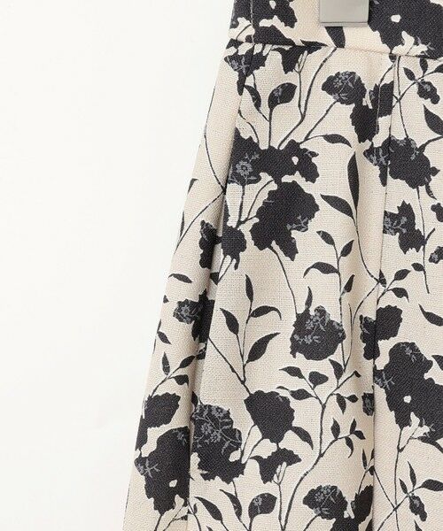 L size ONWARD(大きいサイズ) / エルサイズオンワード ミニ・ひざ丈スカート | 【洗える】リネンライクフラワープリント スカート | 詳細8