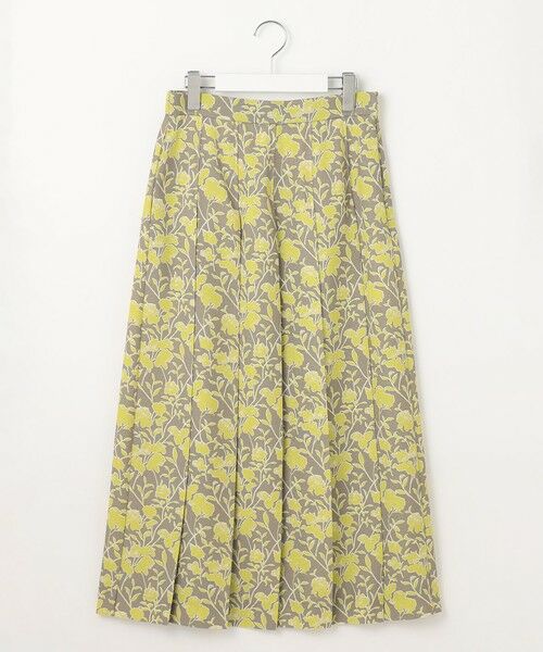 L size ONWARD(大きいサイズ) / エルサイズオンワード ミニ・ひざ丈スカート | 【洗える】リネンライクフラワープリント スカート | 詳細13