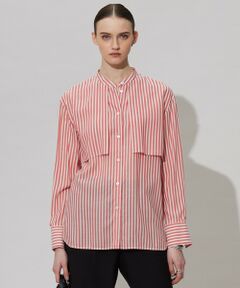 L size ONWARD(大きいサイズ) / エルサイズオンワード シャツ・ブラウス | 【洗える】キュプラローンストライプ シャツ