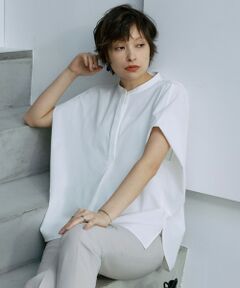 L size ONWARD(大きいサイズ) / エルサイズオンワード シャツ・ブラウス | 【接触冷感・UVカット・洗える】ヴィンテージスパンブロード デザインブラウス