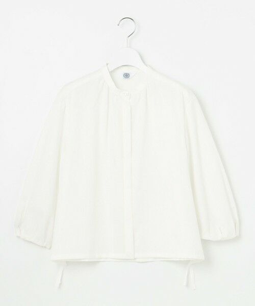 L size ONWARD(大きいサイズ) / エルサイズオンワード シャツ・ブラウス | 【洗える・接触冷感・吸水速乾】麻SOLID バンドカラー シャツ ブラウス | 詳細4