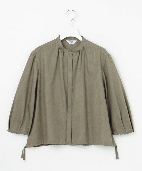 L size ONWARD(大きいサイズ) / エルサイズオンワード シャツ・ブラウス | 【洗える・接触冷感・吸水速乾】麻SOLID バンドカラー シャツ ブラウス | 詳細18