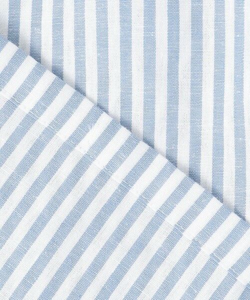 L size ONWARD(大きいサイズ) / エルサイズオンワード シャツ・ブラウス | 【洗える・接触冷感・吸水速乾】麻STRIPE バンドカラー シャツ ブラウス | 詳細14
