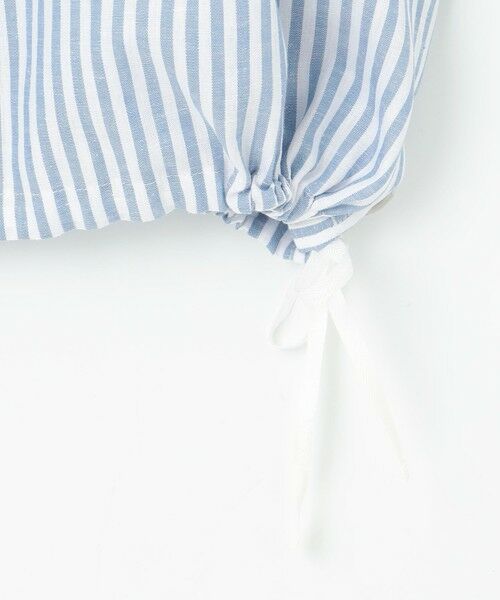 L size ONWARD(大きいサイズ) / エルサイズオンワード シャツ・ブラウス | 【洗える・接触冷感・吸水速乾】麻STRIPE バンドカラー シャツ ブラウス | 詳細16