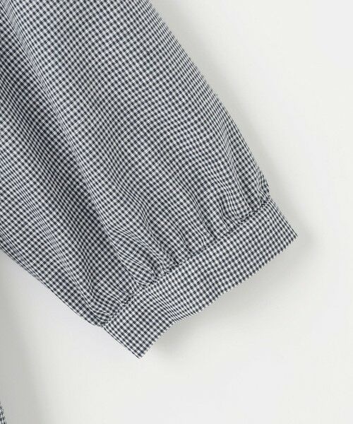 L size ONWARD(大きいサイズ) / エルサイズオンワード シャツ・ブラウス | 【洗える】リネンminiチェック バンドカラー プルオーバー ブラウス | 詳細6